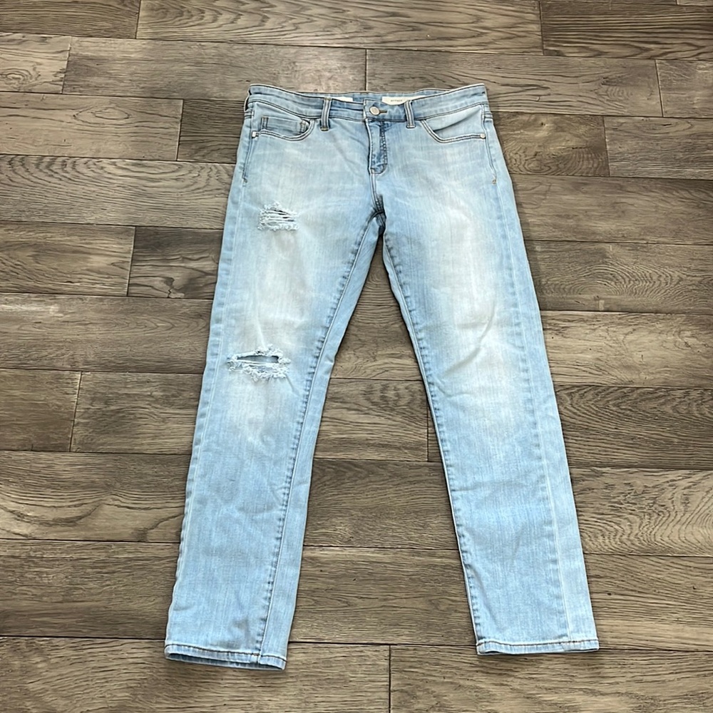 Womens Pilcro and the Letterpress straight leg hyphen distressed jeans, 28